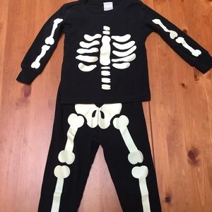 Glow in the dark skeleton pajamas